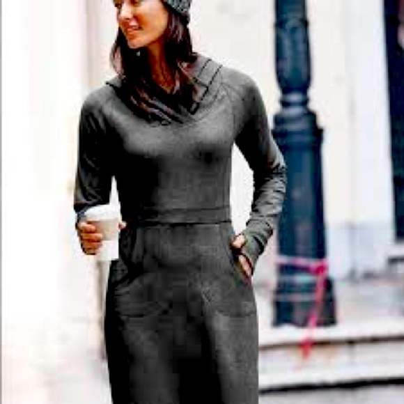 Athleta Dresses & Skirts - Athleta Hooded Sweatshirt Dress Size Small